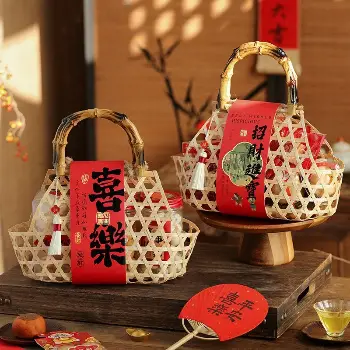 竹籃1入 中秋月餅禮